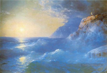 Ivan Aivazovsky Napoléon sur l’île de Sainte Hélène Vagues de l’océan Peinture à l'huile